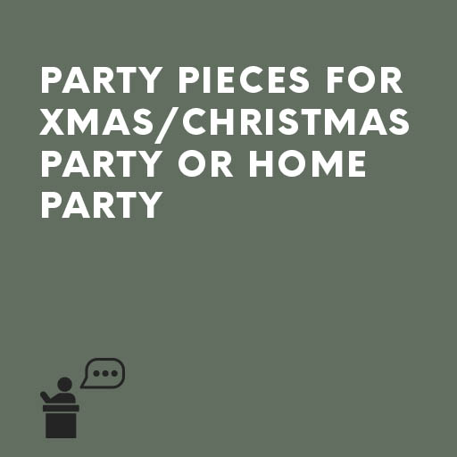 Party pieces for Xmas/Christmas party or home party