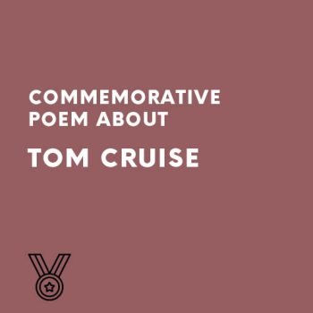 Commemorative poem about Tom Cruise