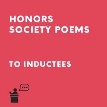 Honors Society Poems - TO inductees