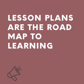 Motivational speech Lesson plans are the road map to learning