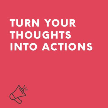 Motivational speech Turn your thoughts into actions